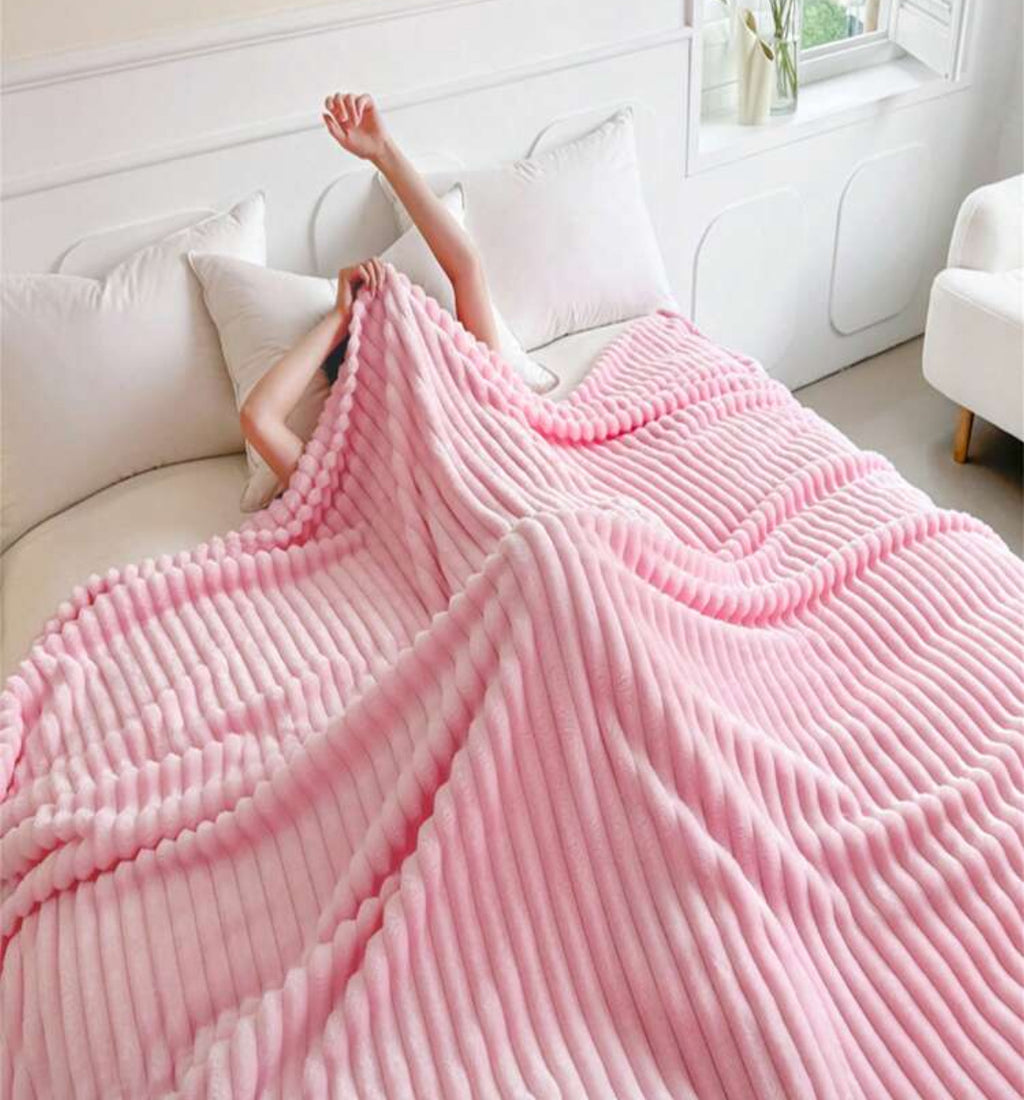 Manta terciopelo rosa (150x100cm)